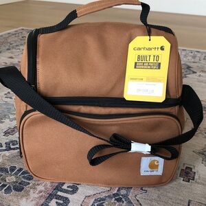 NWT Carhartt Deluxe Dual Compartment Insulated Lunch Cooler Bag, Carhartt Brown